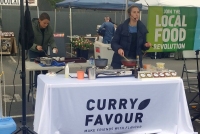 Bridget Francis, of Curry Favour, showed how to make curry using ingredients purchased from the market