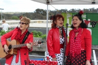 The Jam Tarts Trio (Heather, Kas and Lorraine), from the Dandenong Ranges, sing harmonies and love songs from the 50's, 60's and 70's, accompanied by guitar and ukelele.